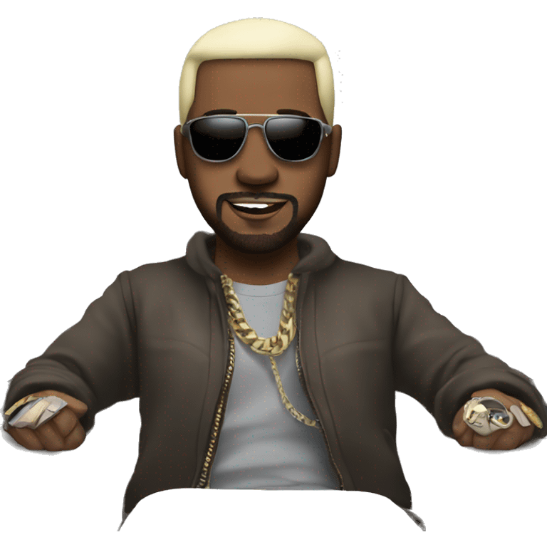 Kany west on a jet emoji