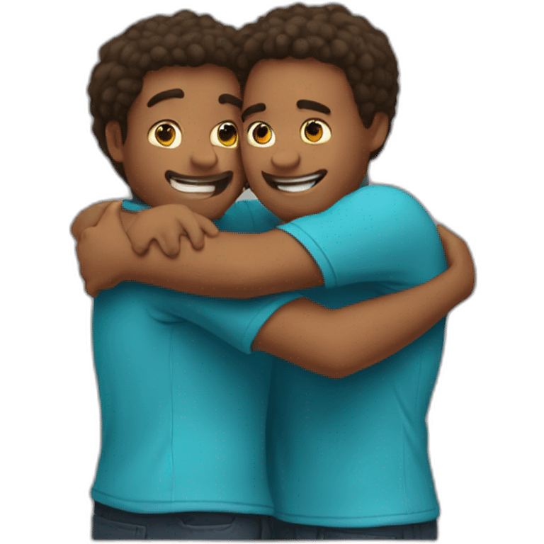 Brothers hug emoji