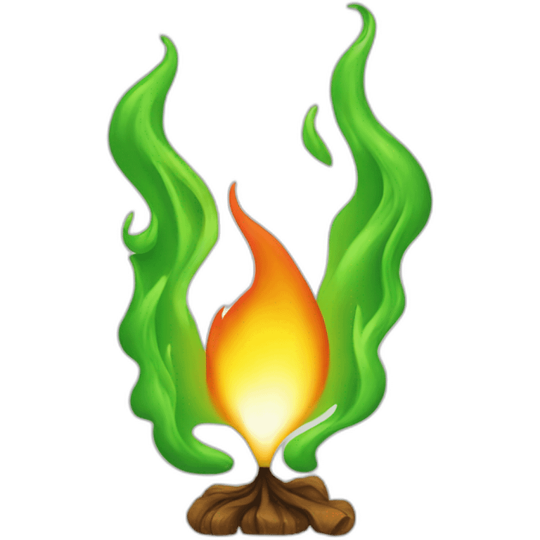 Flamme verte emoji