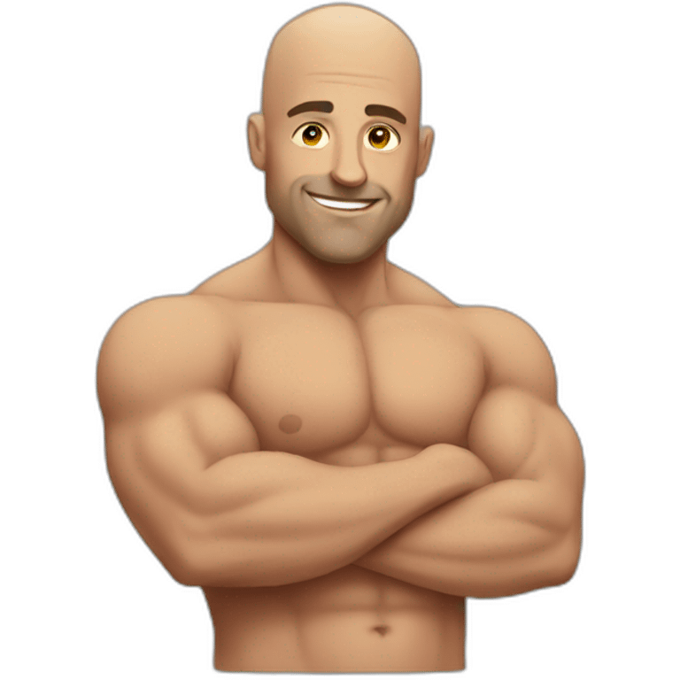 Muscle bald guy emoji