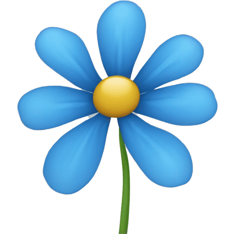 a pretty blue flower  emoji