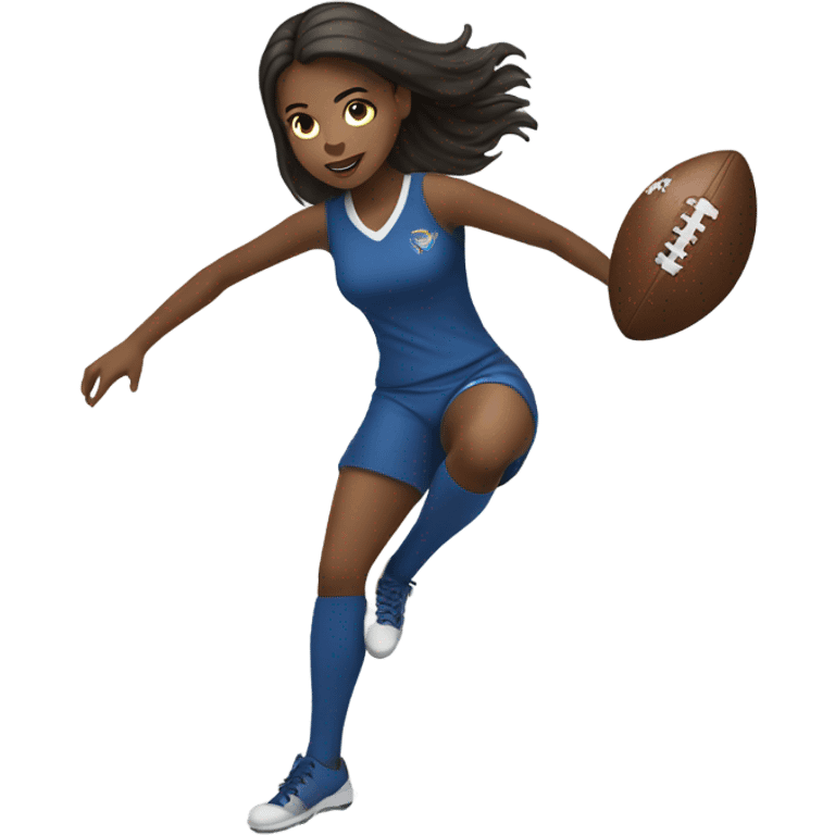 Girl playing football emoji