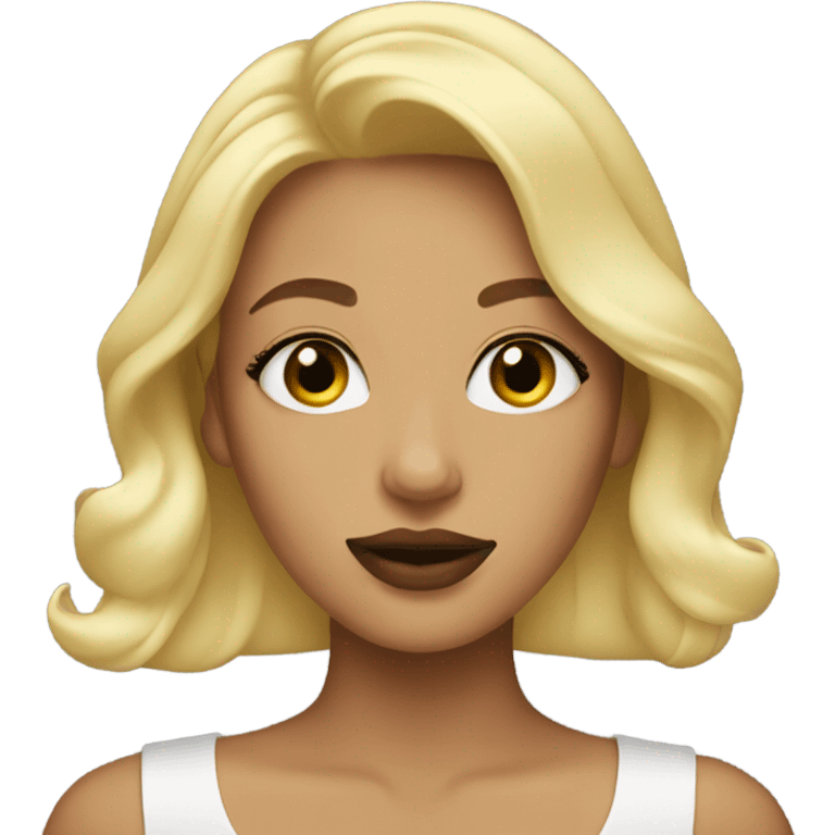 Blonde lipstick emoji