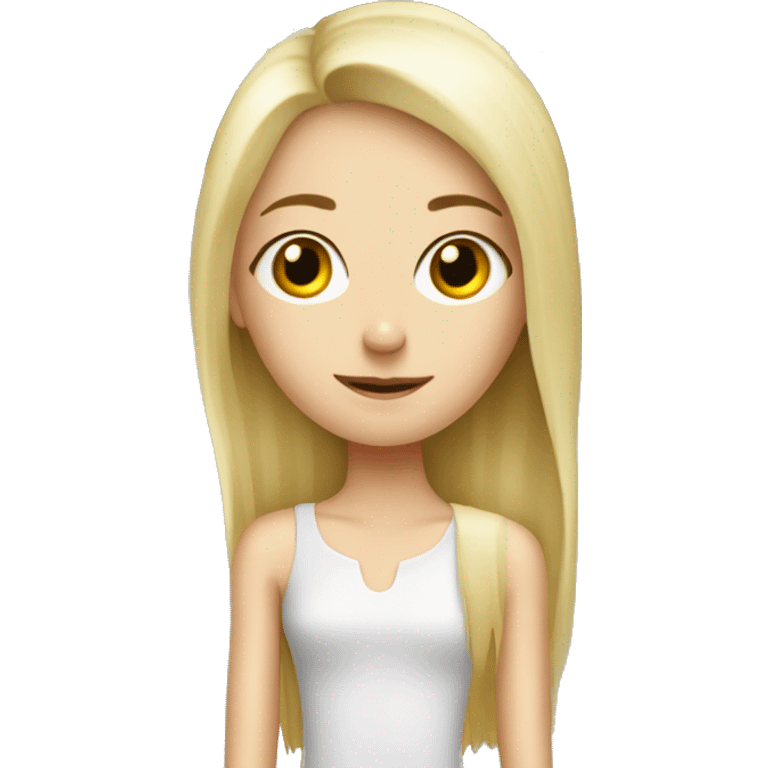  skinny slavic blonde girl in the piano emoji