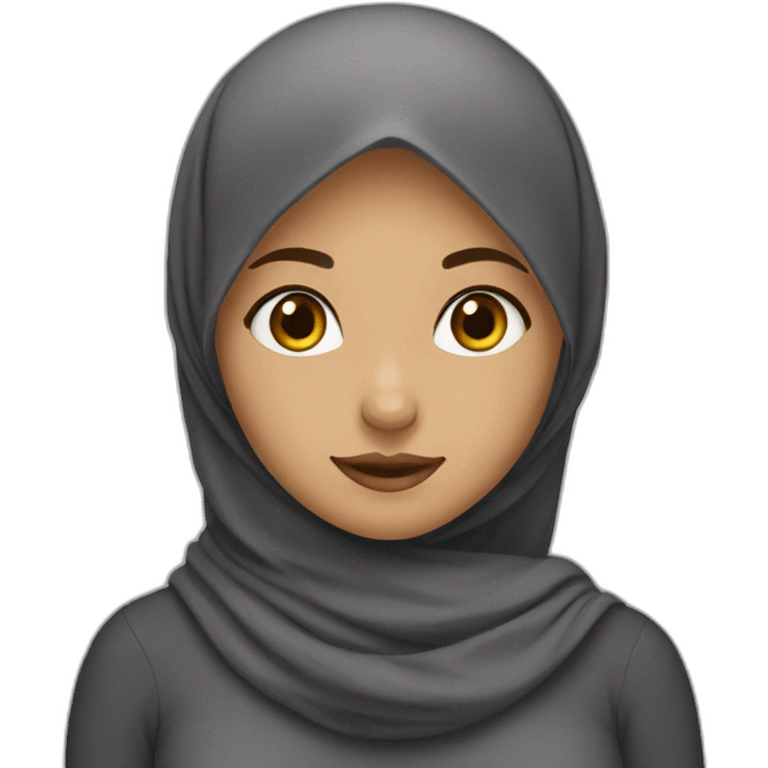 Girl with hijab and her name is Nur emoji