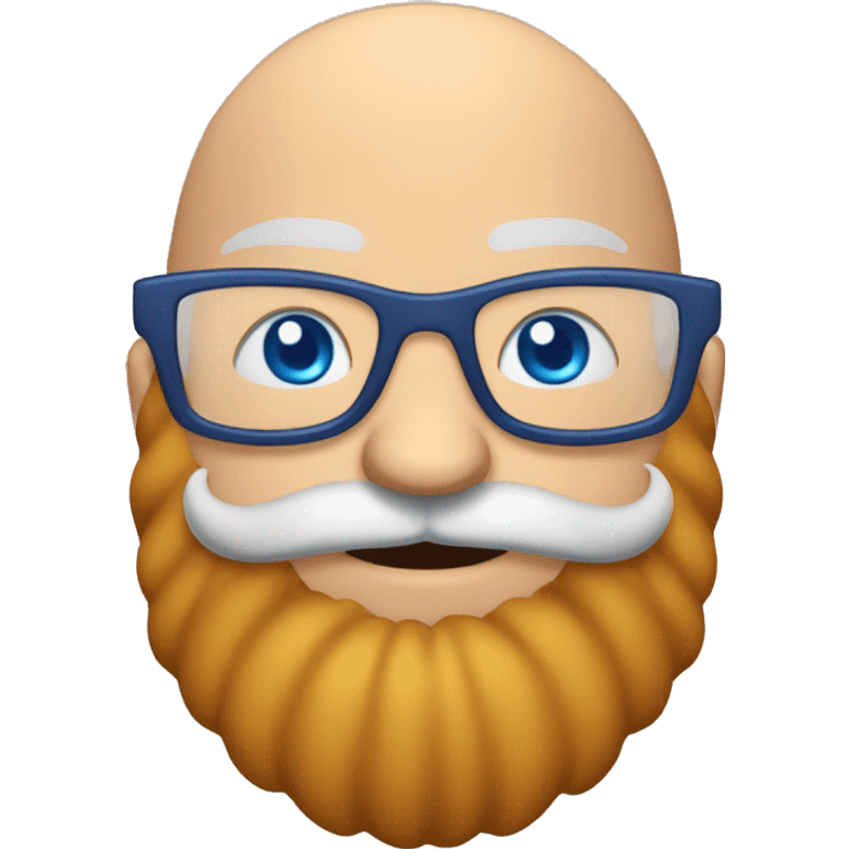 bald big red beard blue eyes teacher bees flying around emoji