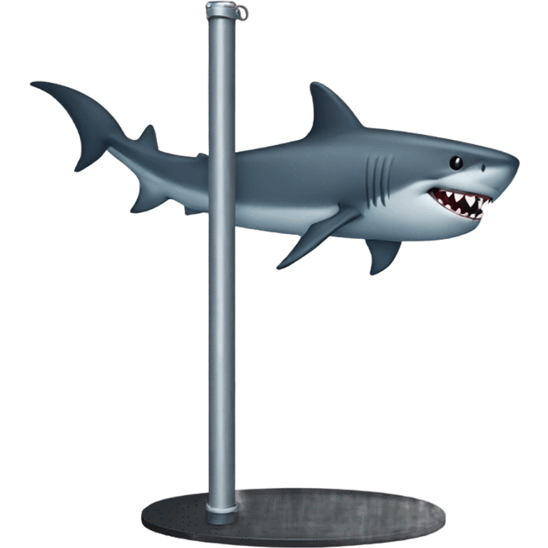 Pole dancing shark emoji