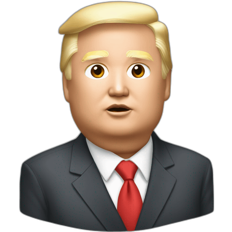 Trump avec embrassant Kim jong-un emoji