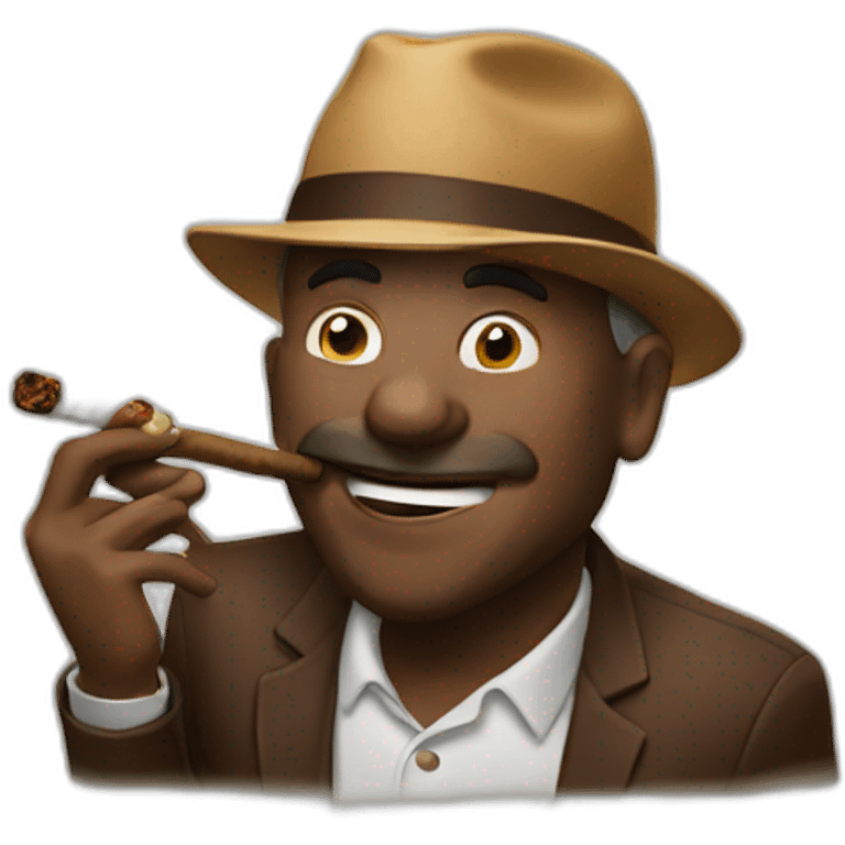 crazy with cigar emoji