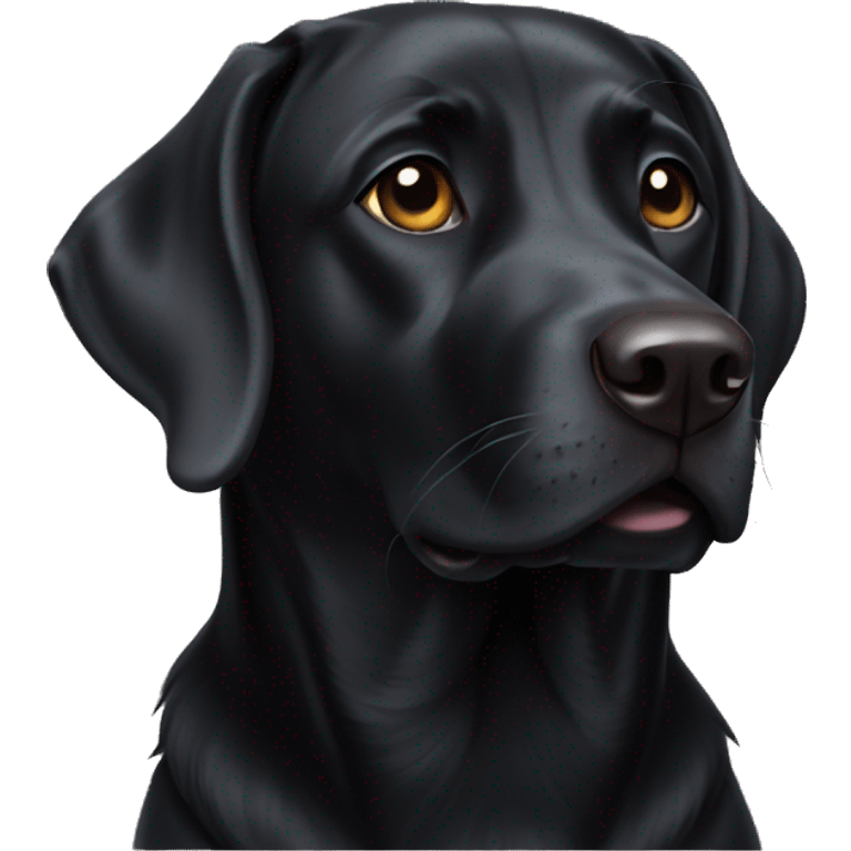 Black lab dog emoji