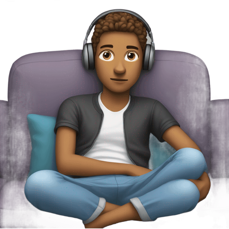 Teenager relaxing emoji