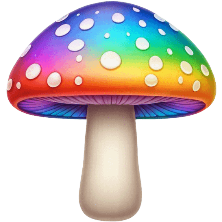 Rainbow colored mushroom emoji