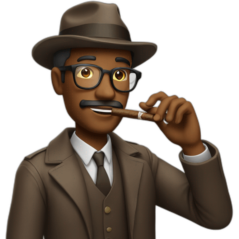 guy with glass and cigar emoji