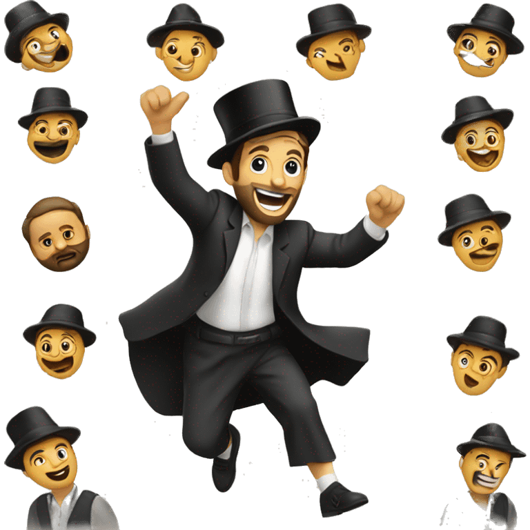 jews dancing on simchat torah emoji