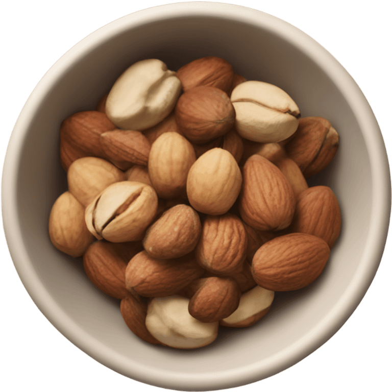 bowl of nuts on planet earth emoji