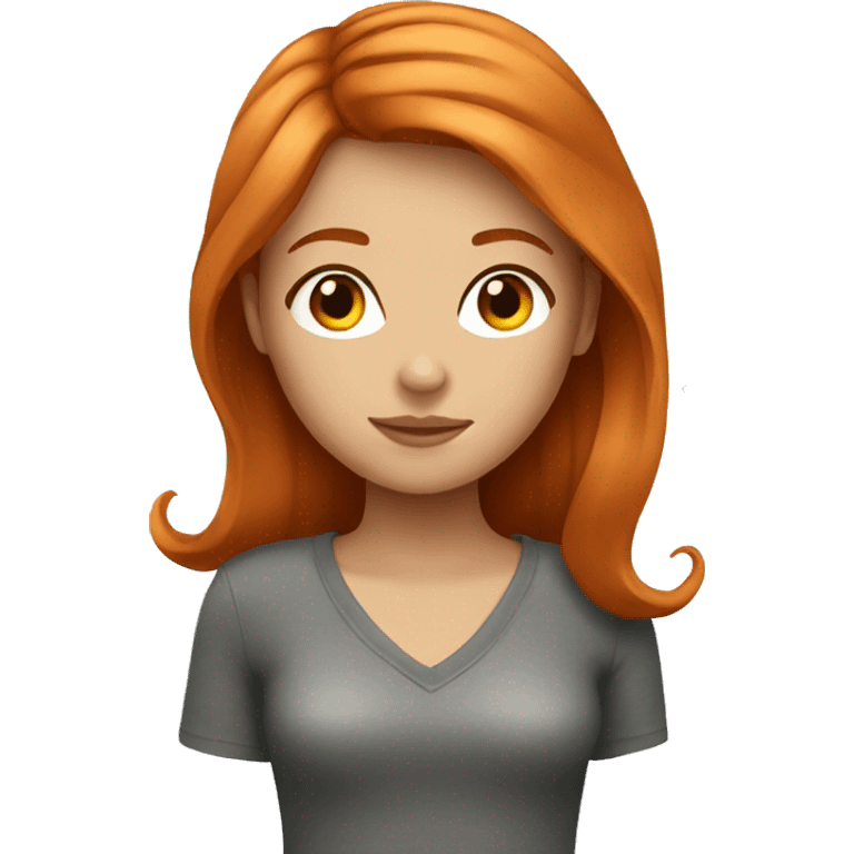 Beautiful girl with ginger hair emoji