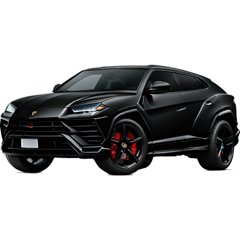 black lamborghini urus  emoji