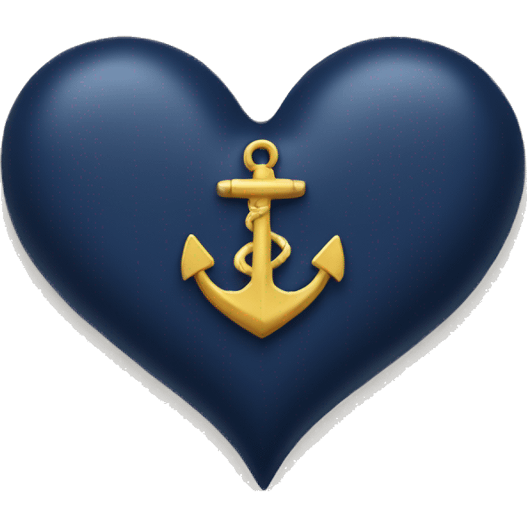 Navy heart  emoji