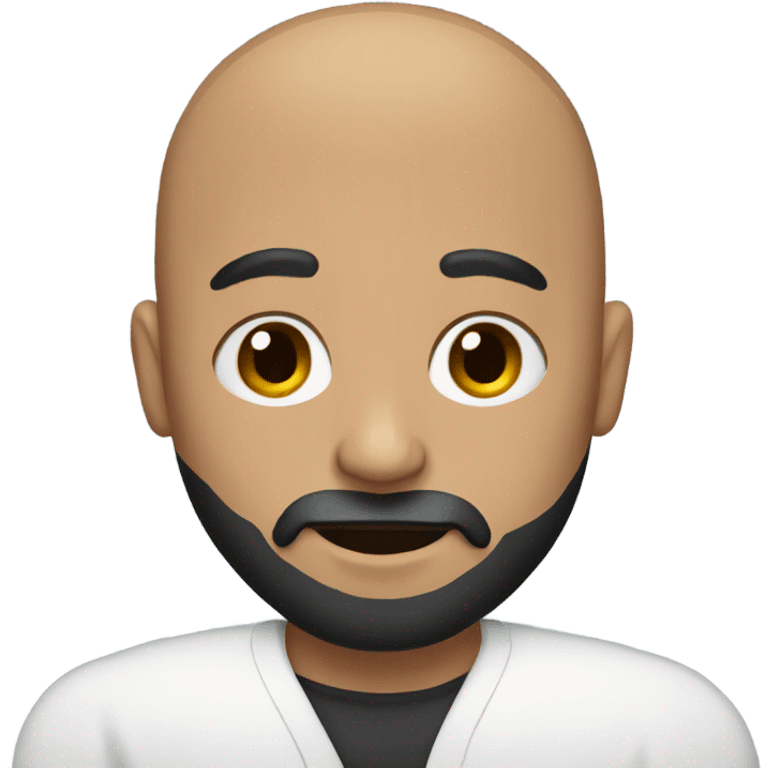 Bald head guy with black beard emoji