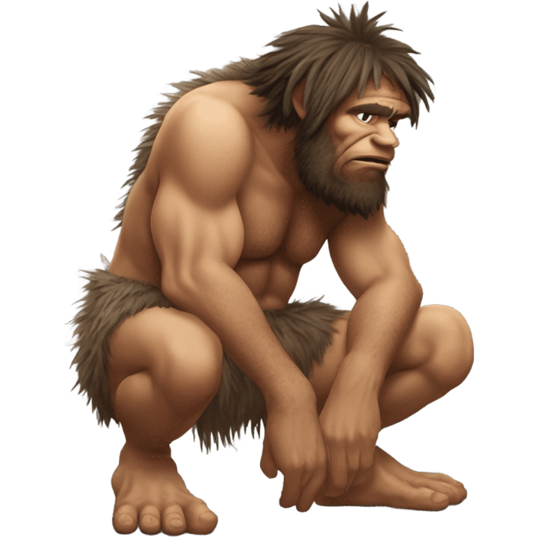 Caveman sad emoji