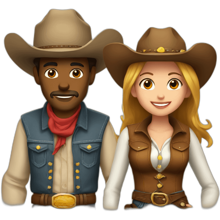 Cowboy and cowgirl emoji