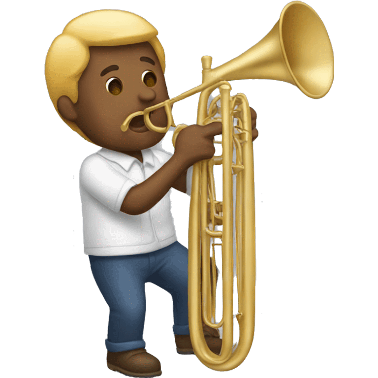 create emoji of man holding trombone emoji