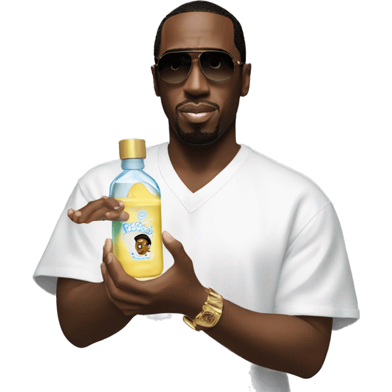 p diddy holding baby oil emoji