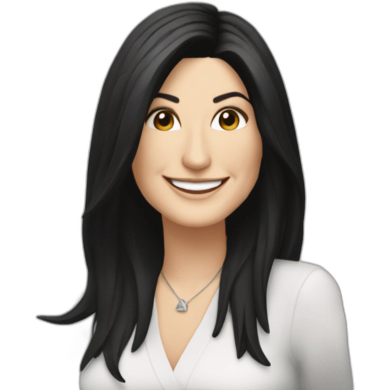 Un emoji de Laura Pausini hablando por iPhone emoji