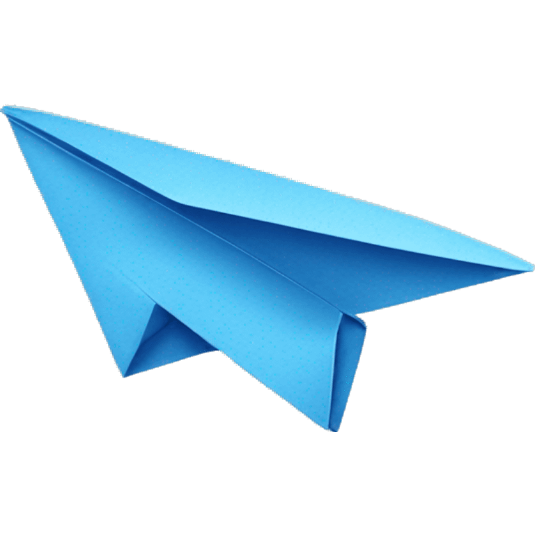 paperplane blue origami emoji