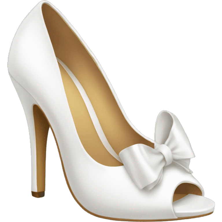 white heels with bow emoji