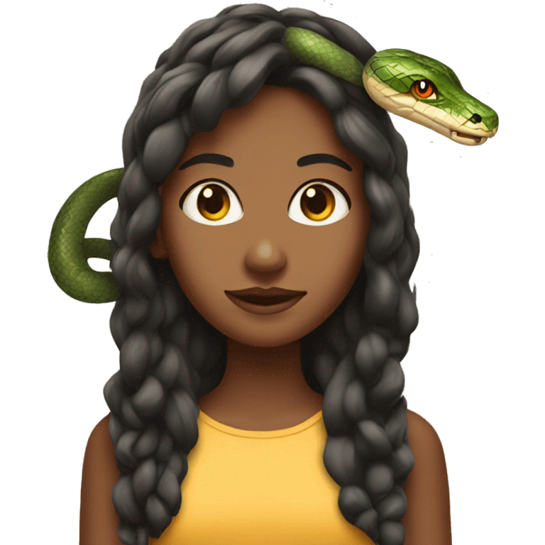 nice girl with a snake on the head emoji