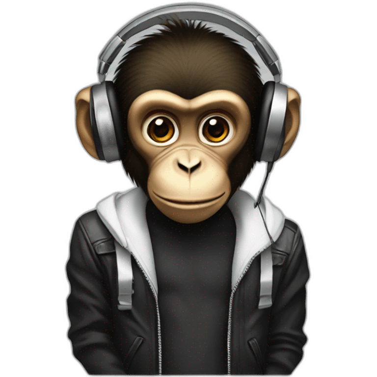 Dj monkey emoji