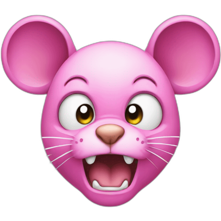 Pink angry mouse emoji