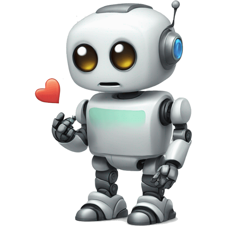 Cute robot sending a text  emoji