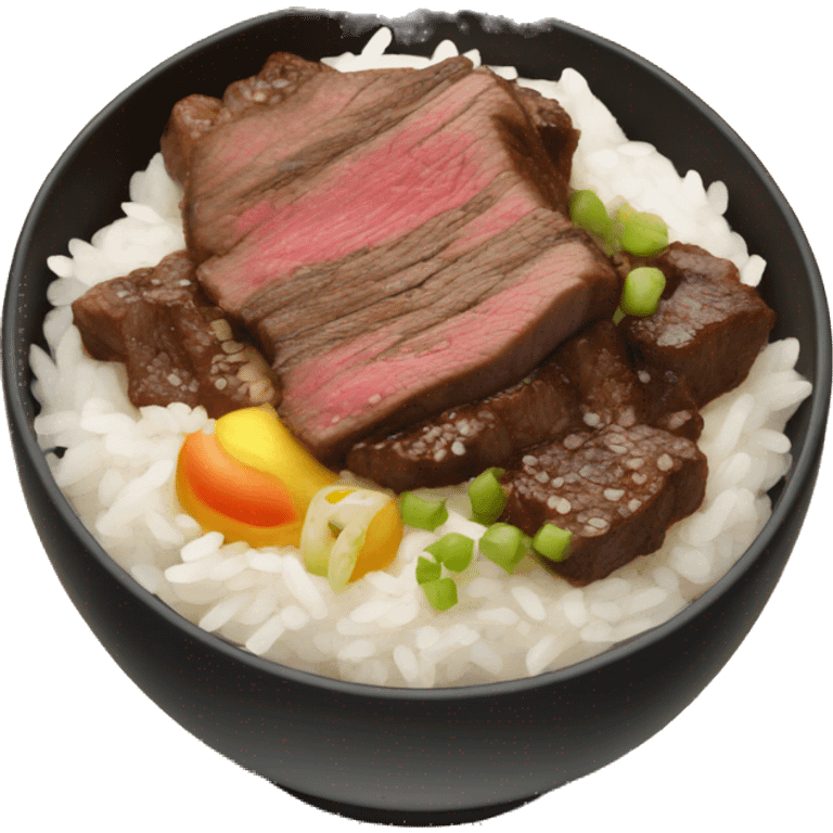 wagyu beef bowl with rice emoji