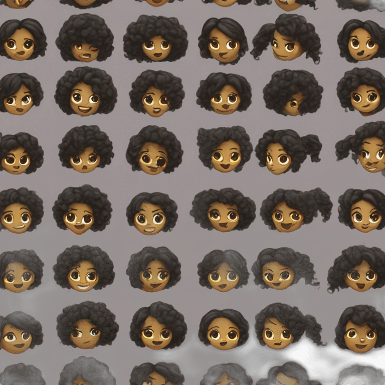 Black girl, brown eyes, black hair dancing on a music of mickel jackson emoji