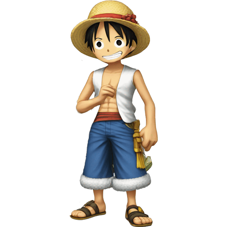 One Piece Ruffy with money emoji