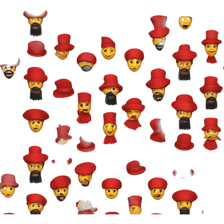 man wearing red fez with a black tassel emoji