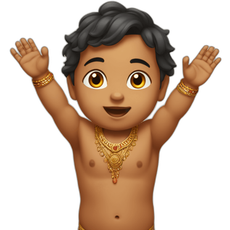 Indian baby hands up emoji