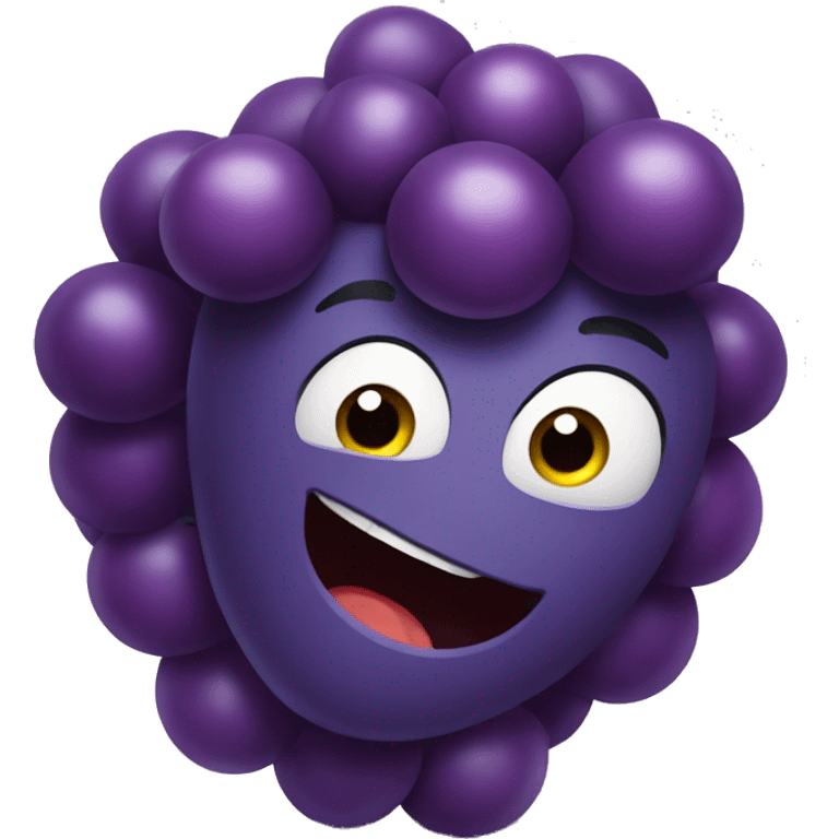 a grape eating a grape emoji