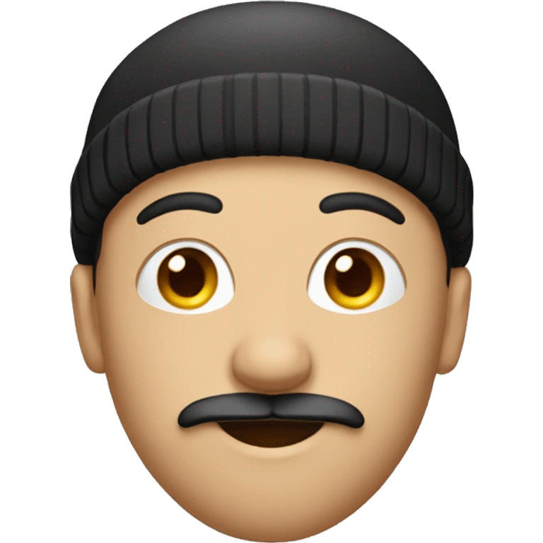 guy with moustache and goatee and beanie emoji