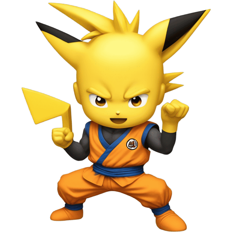 Goku fused with pikachu emoji