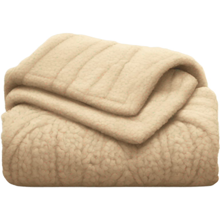 Beige cozy blanket emoji