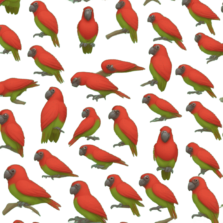 Red crowned kakariki emoji