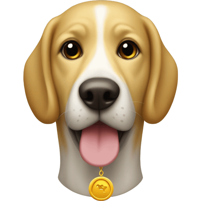 a dog with an aureola. a saint dog emoji