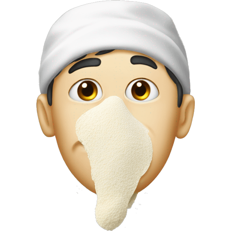 Nose sniffing flour emoji