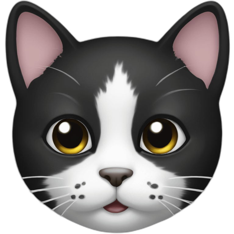 black-and-white-cat-face emoji