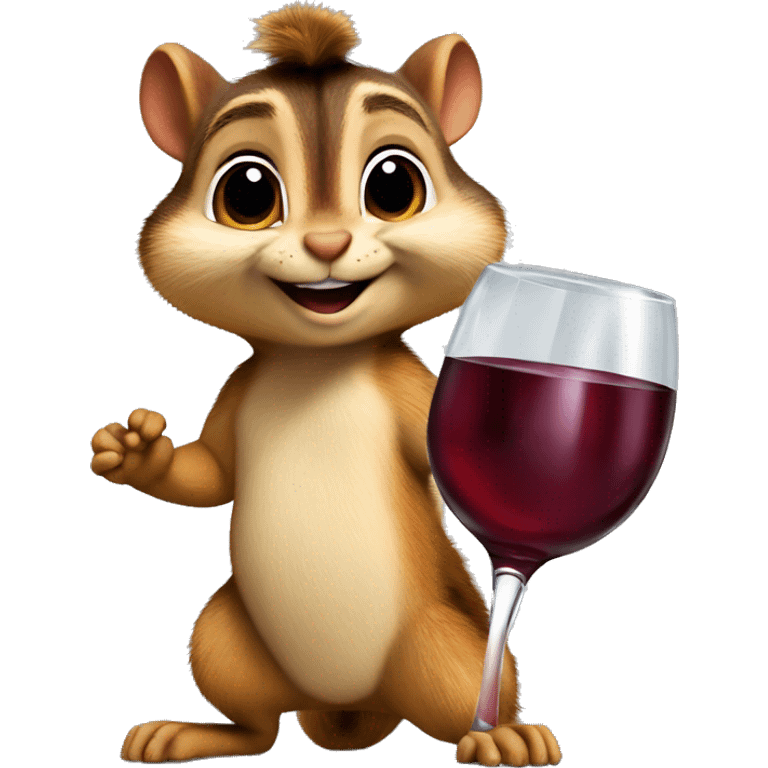 Chipmunks With wine￼ emoji