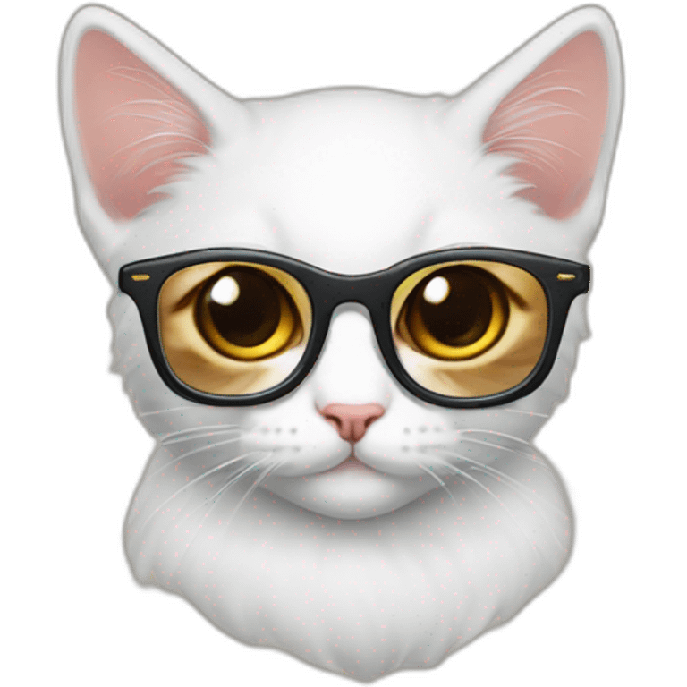 Chaton avec des lunettes  emoji