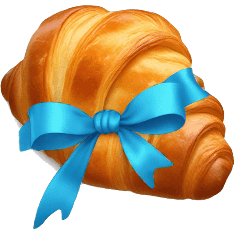 croissant with ribbon emoji